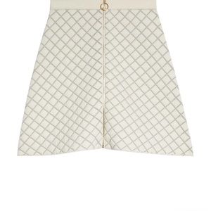 Sandro Metallic Quilted Skirt